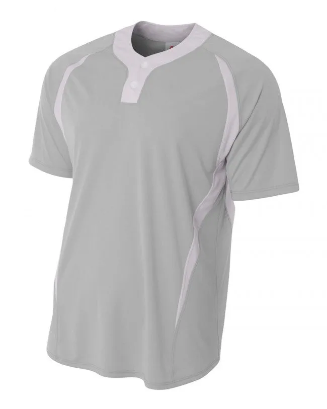 A4 Two-Button Performance Baseball Jersey