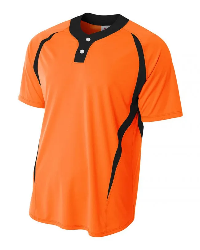 A4 Two-Button Performance Softball Jersey