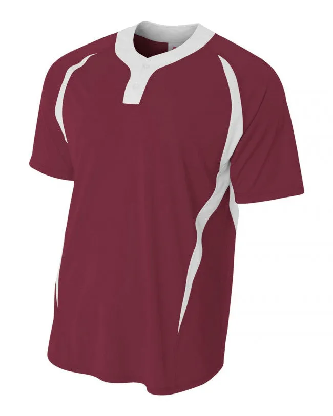 A4 Two-Button Performance Softball Jersey