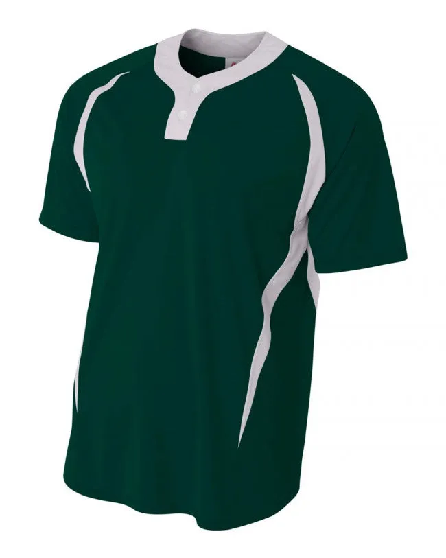 A4 Two-Button Performance Softball Jersey