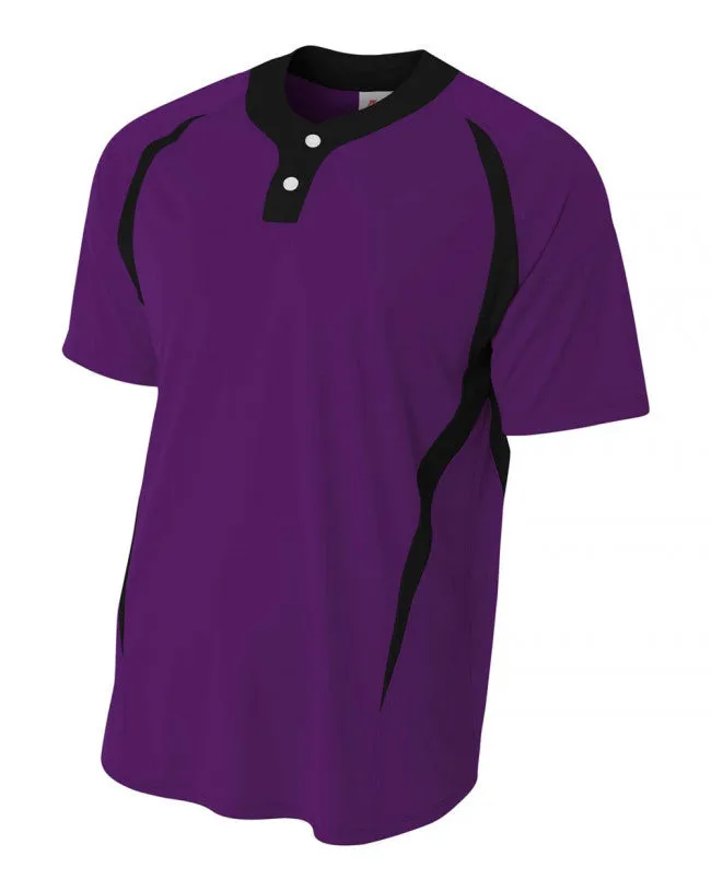 A4 Two-Button Performance Softball Jersey