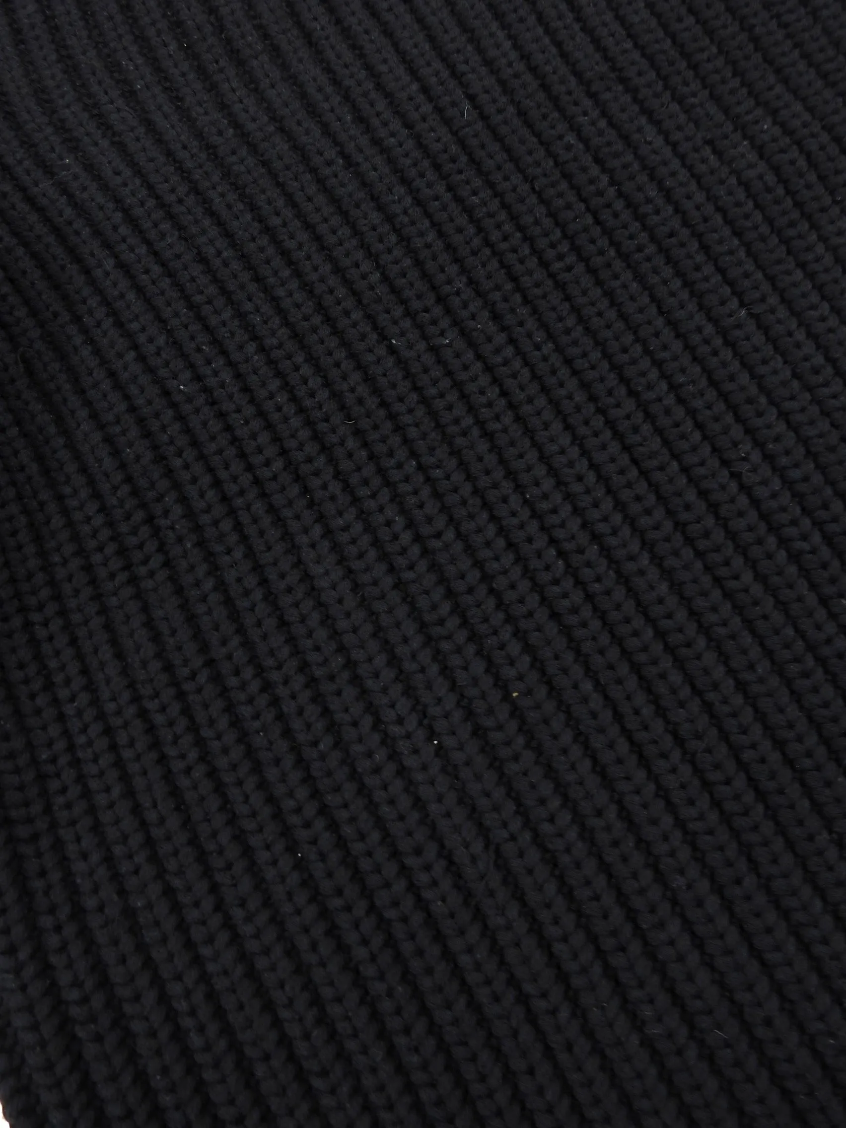 Alexander Wang Black Chunky Knit Sweater with Grey Inset - S