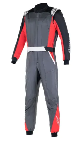 ALPINESTARS 3352722_1436_50 ATOM Race suit, FIA 8856-2018, anthracite/black/red, Size 50