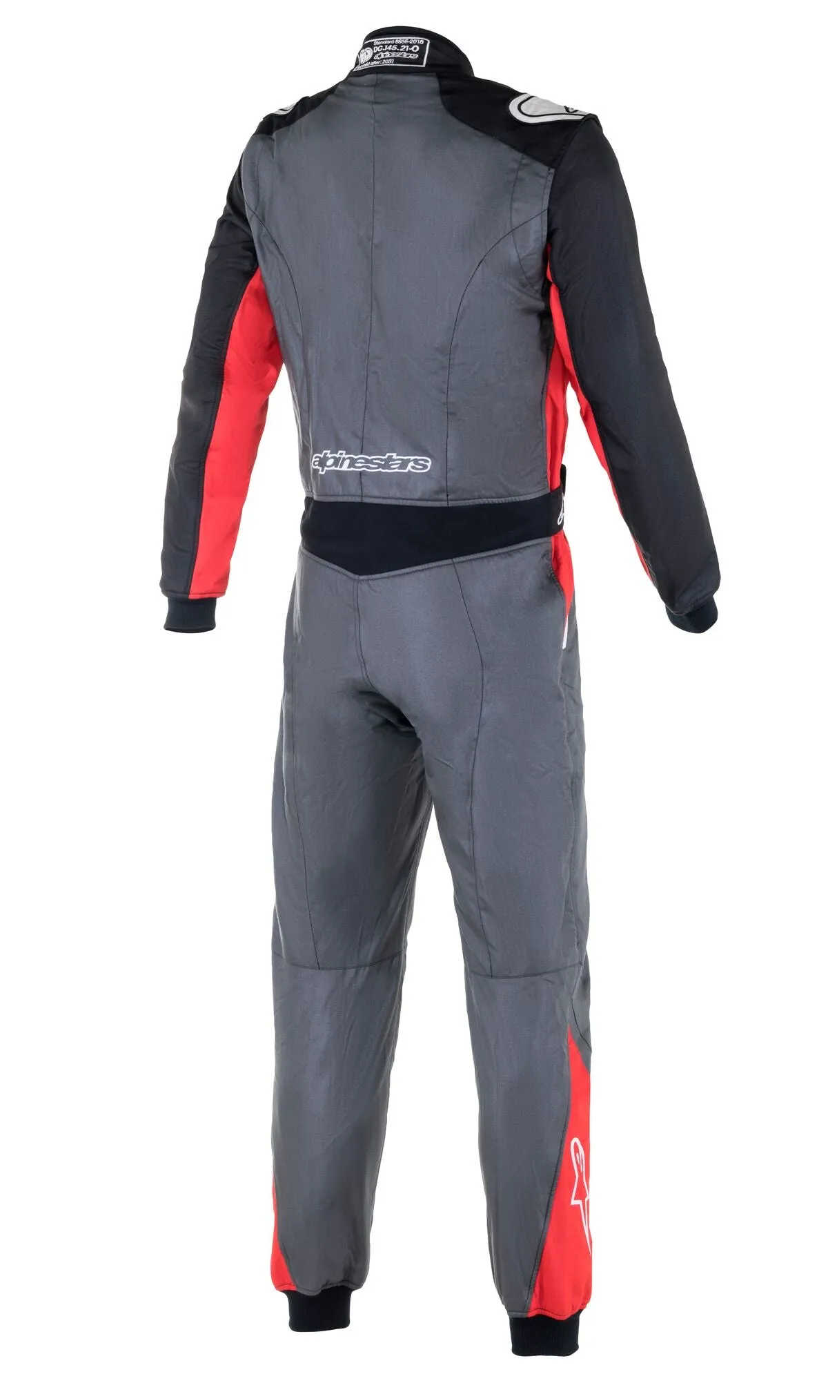 ALPINESTARS 3352722_1436_50 ATOM Race suit, FIA 8856-2018, anthracite/black/red, Size 50