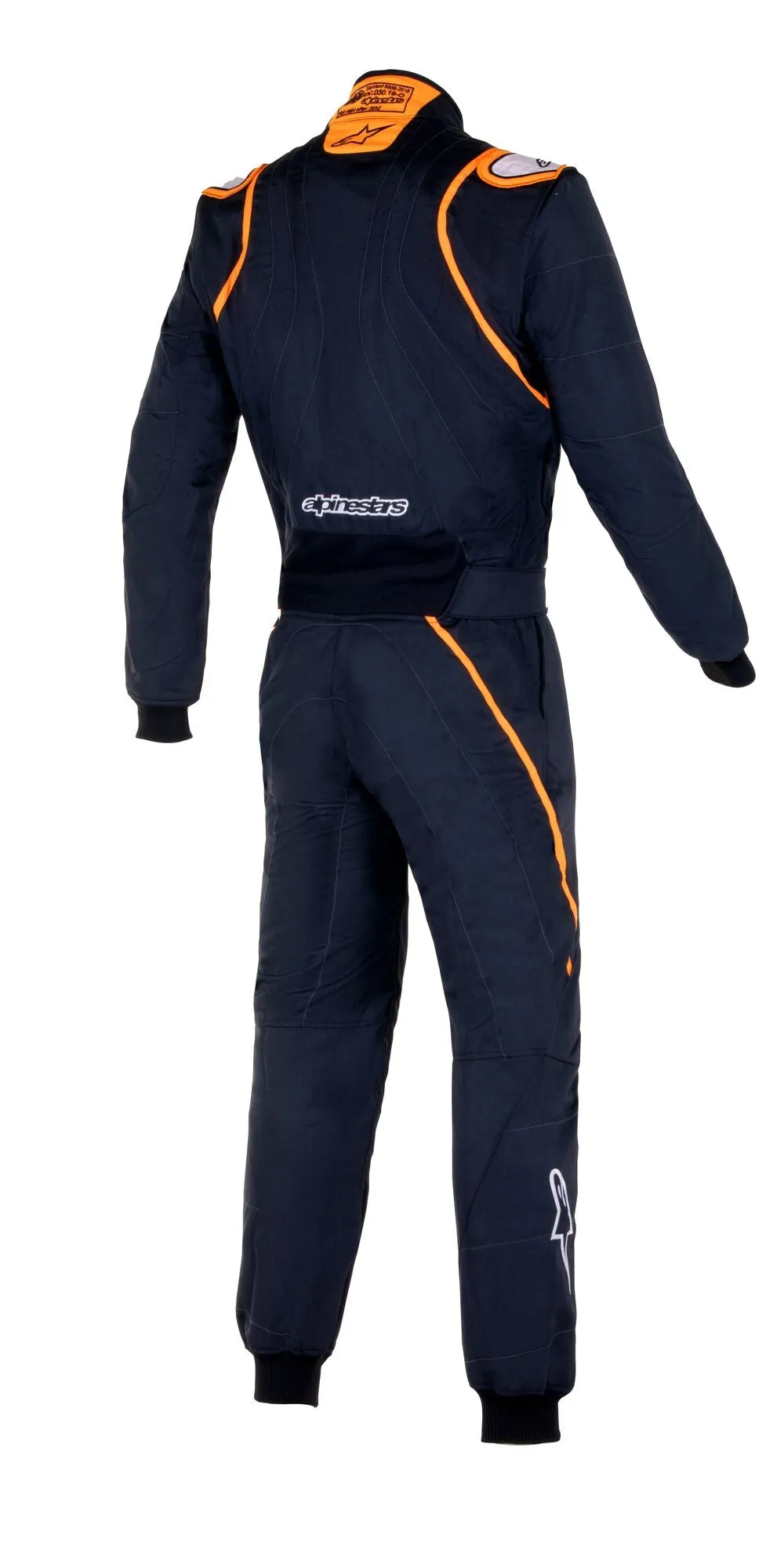 ALPINESTARS 3355020_1241_58 GP RACE v2 Racing suit, FIA 8856-2018, black/white/orange fluo, Size 58