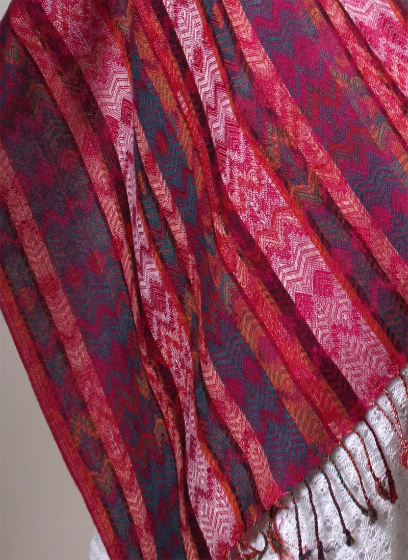 Amelia Chevron Jacquard Scarf / Shawl