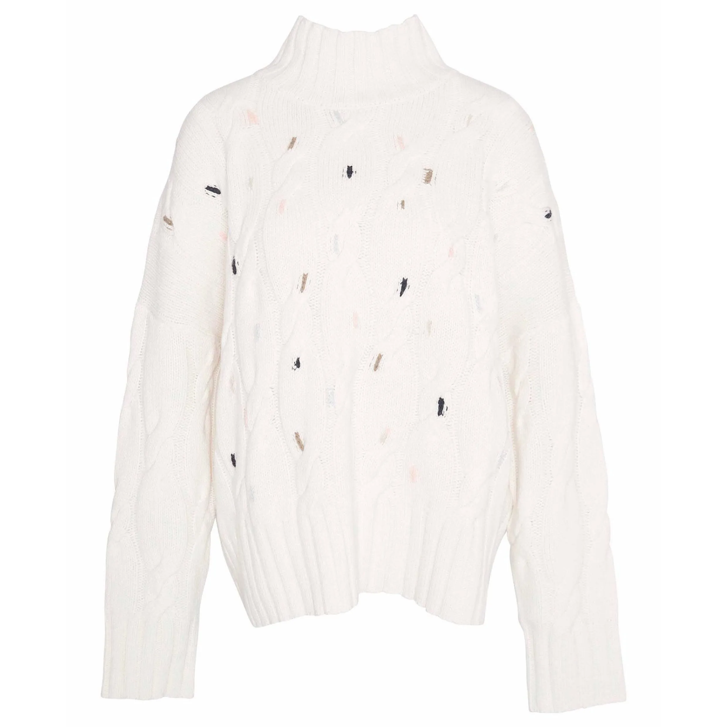 Barbour Fleur Cable-Knit Jumper in Ecru LKN1556WH51