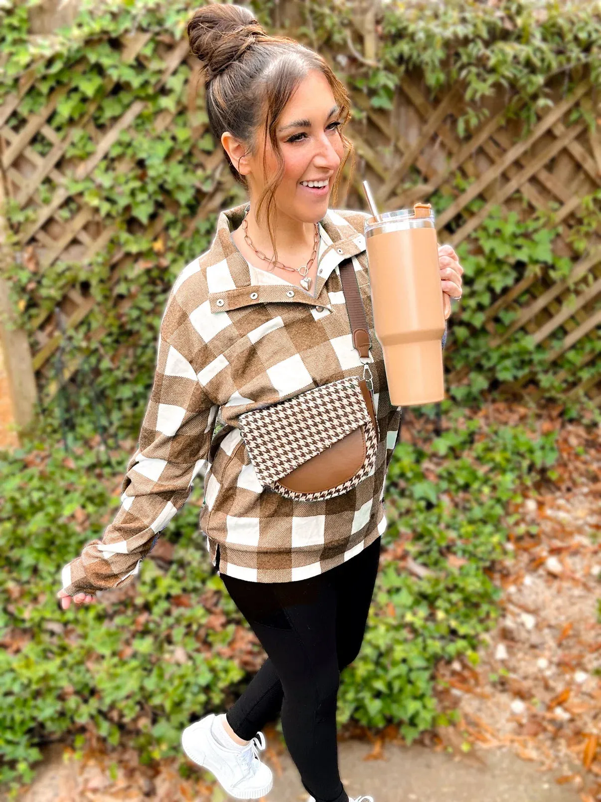 Be Free Plaid Pullover