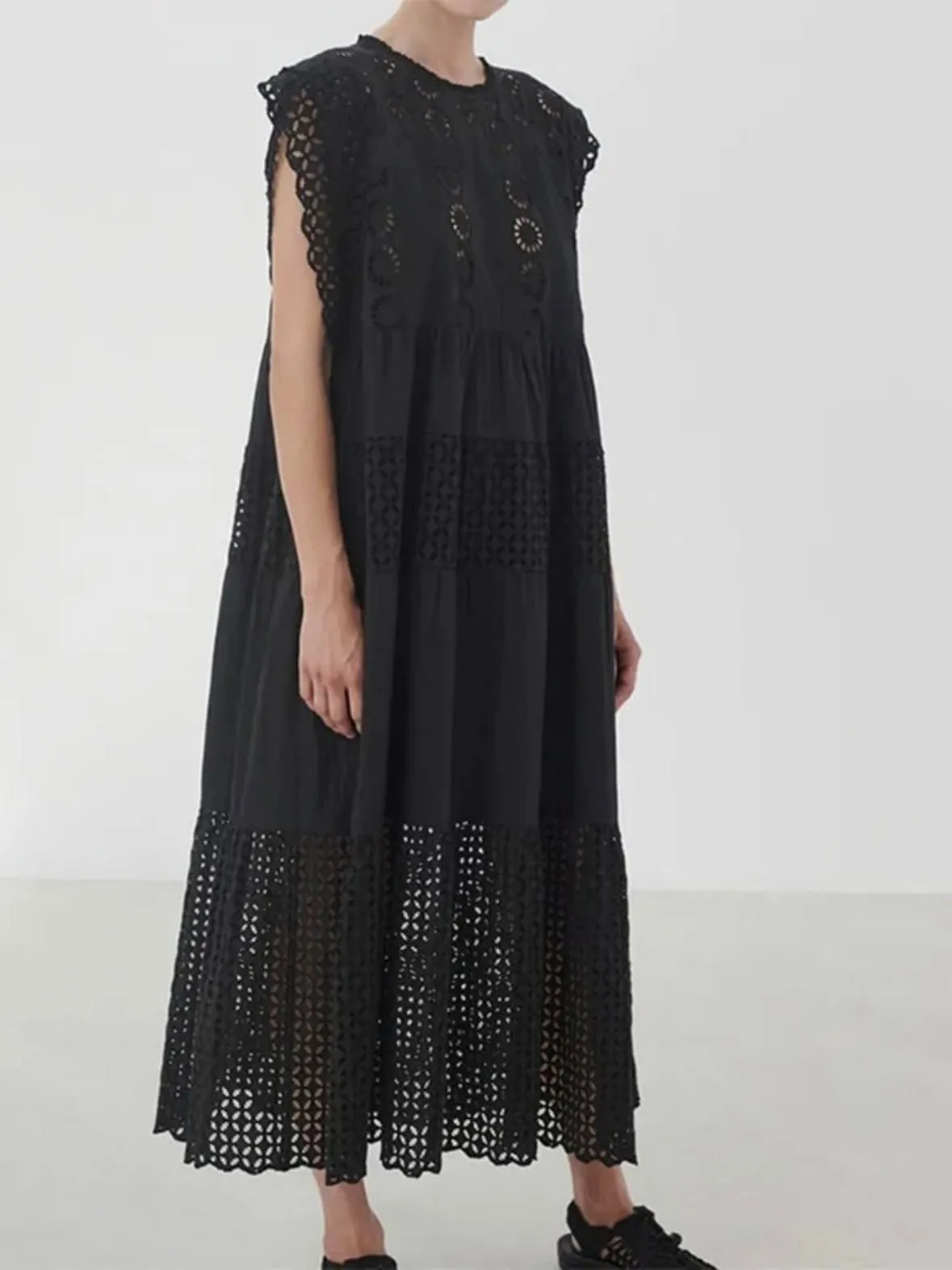 Black midi dress
