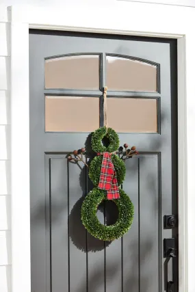 Boxwood Snowman Door Hanger By Mud Pie