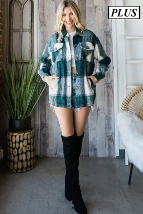 CG Brushed Plaid Shacket