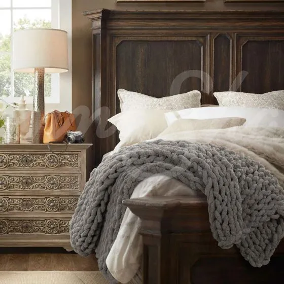 Chenille Chunky Knit Throw ~ Dove