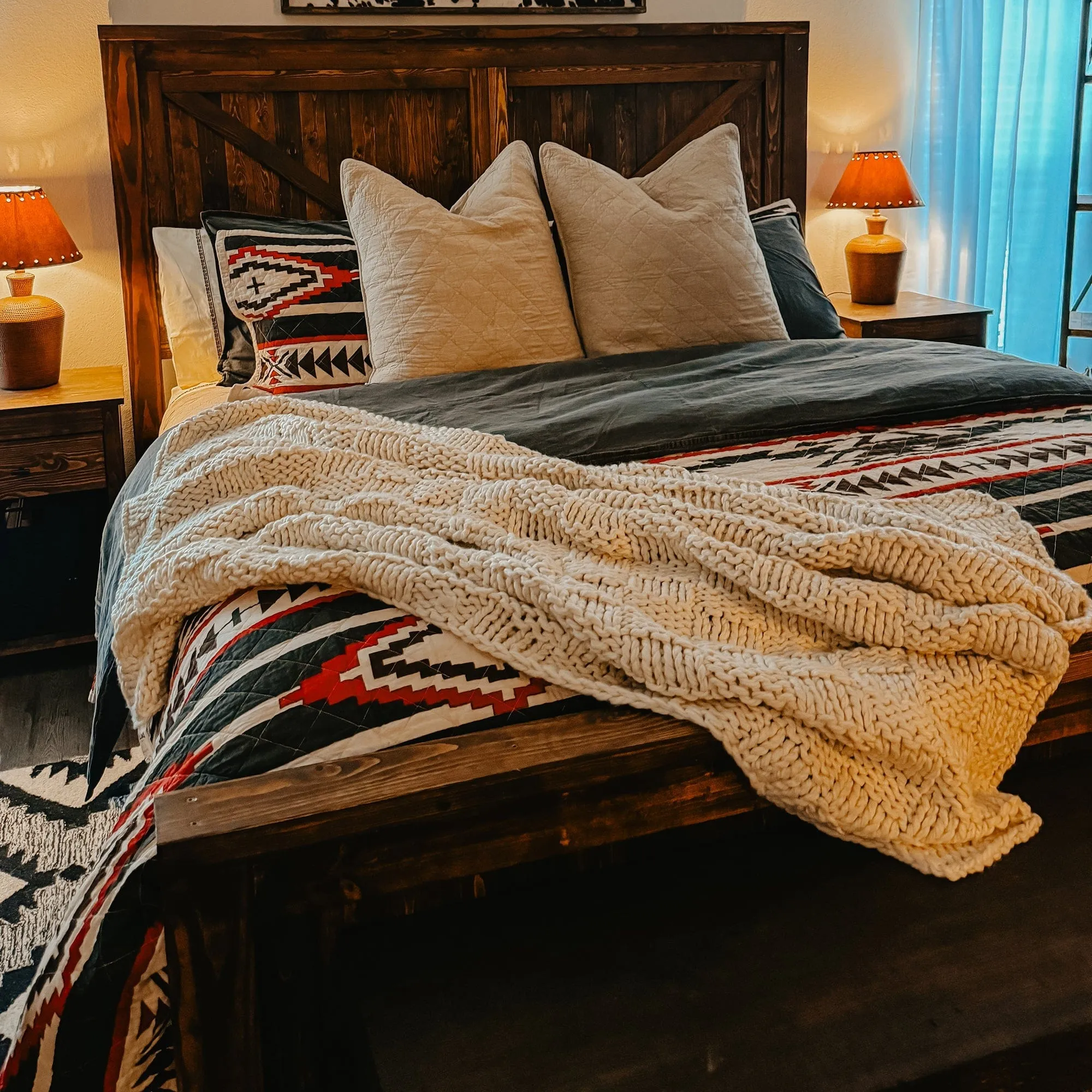 Chess Knit Throw