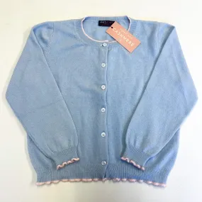 Children’s Pale Blue Cashmere Crew Neck Cardigan Age 10