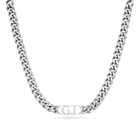 Chunky Initial Choker (Silver)