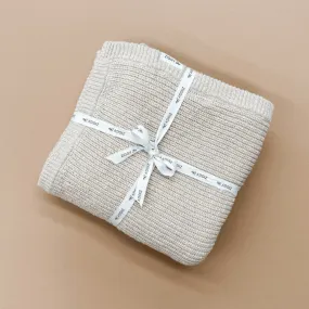 Chunky knitted blanket | Honey