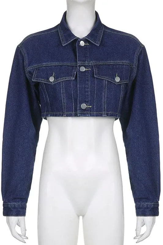 CX355 Cropped Denim Jacket