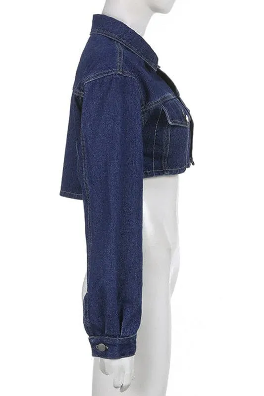 CX355 Cropped Denim Jacket