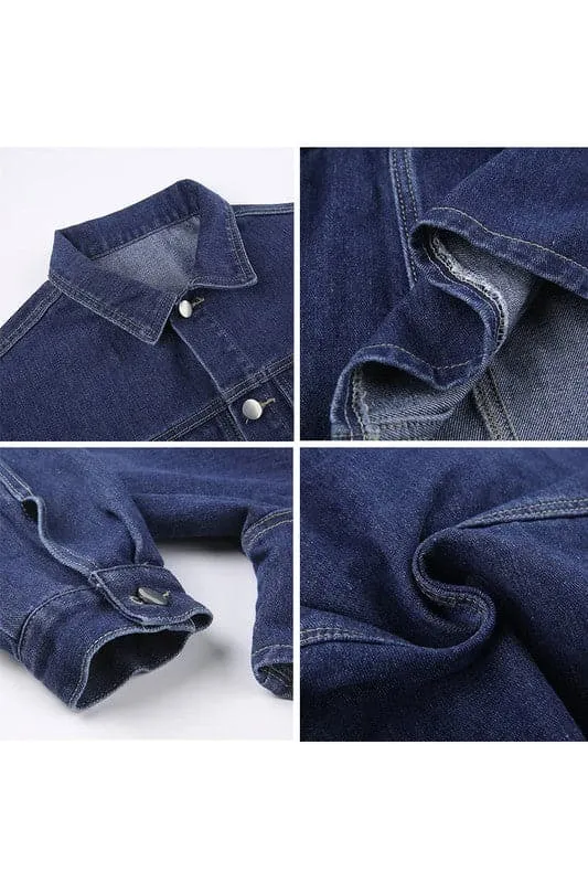 CX355 Cropped Denim Jacket