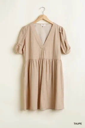 Delaney Tunic Dress (Taupe)