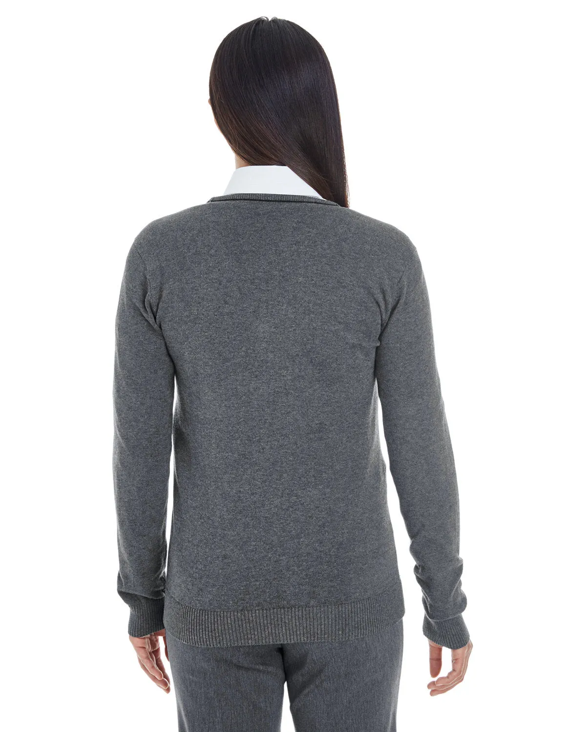 Devon & Jones Ladies' Manchester Fully-Fashioned Full-Zip Cardigan Sweater DG478W