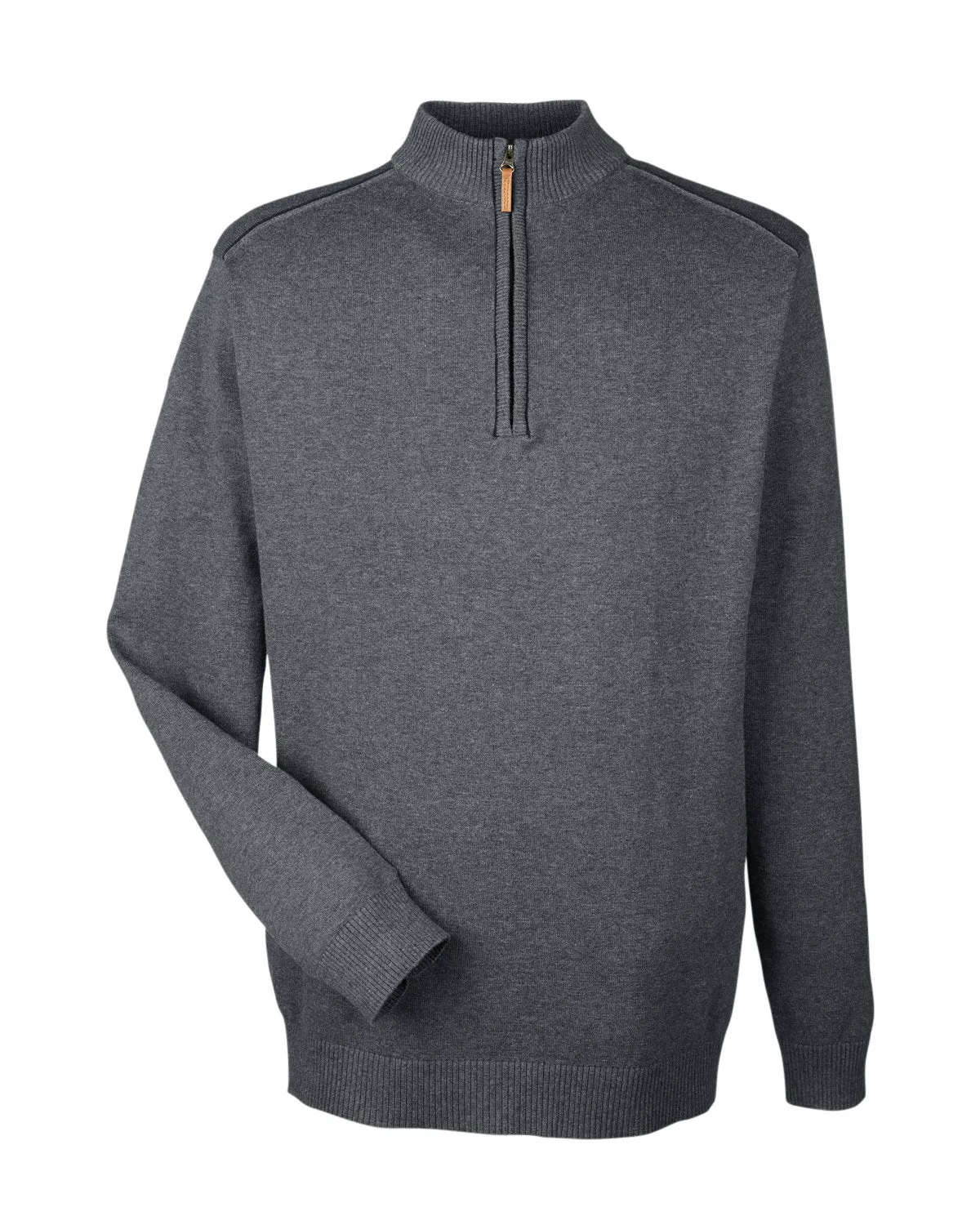 Devon & Jones Men's Manchester Fully-Fashioned Quarter-Zip Sweater