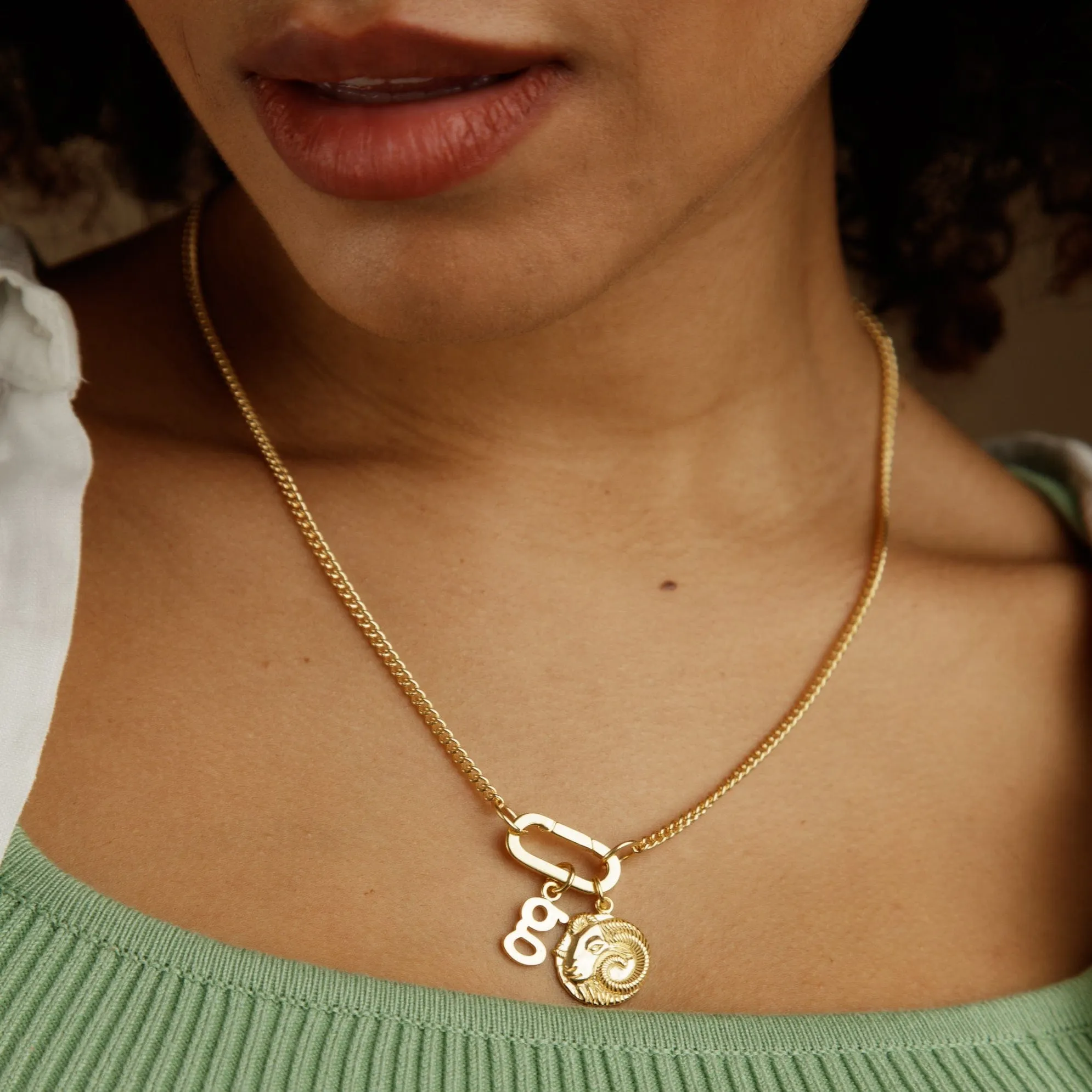 Gold Plated Paperclip Curb Chain Necklace