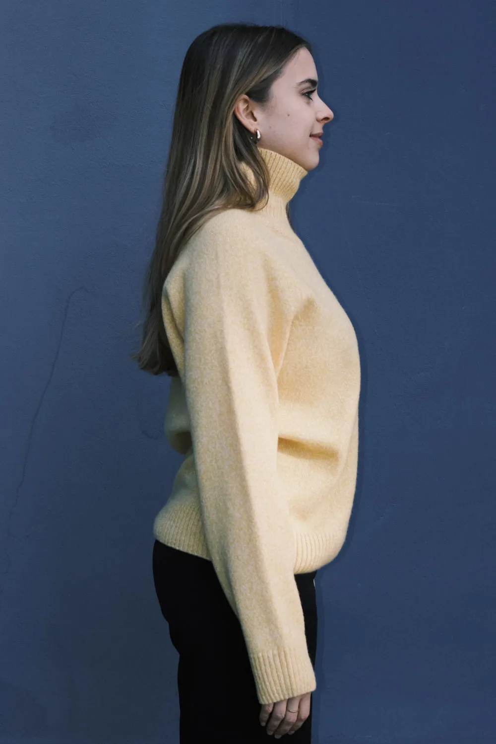 knit high neck - yellow