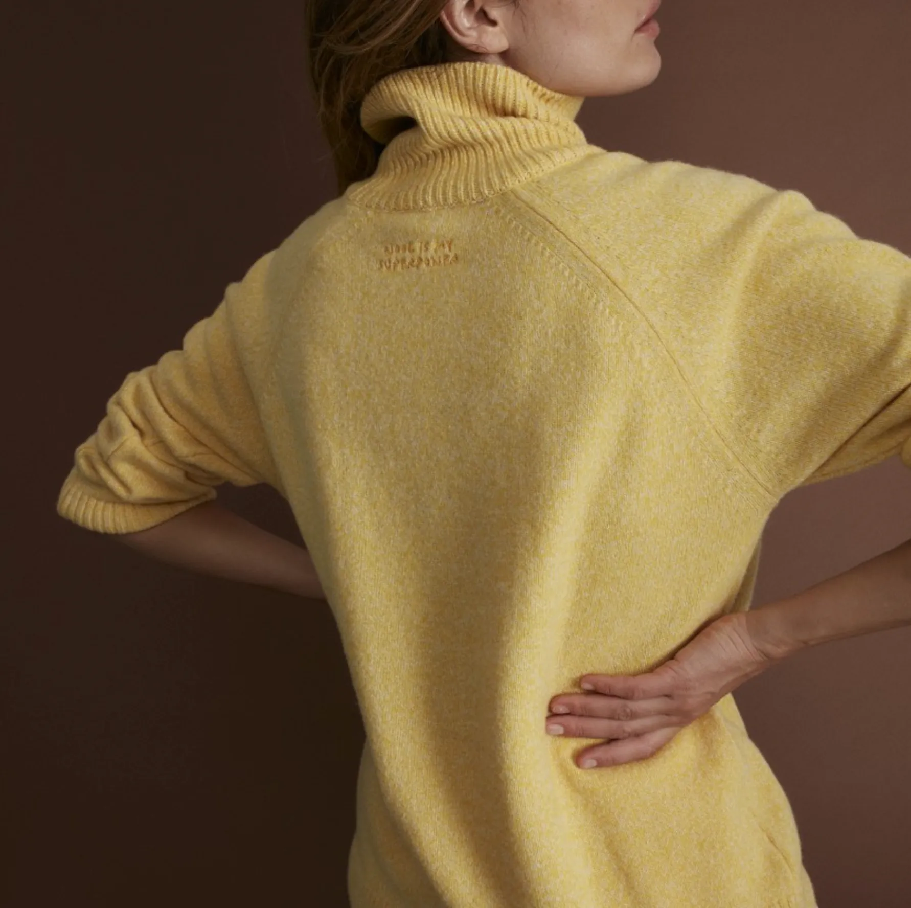 knit high neck - yellow