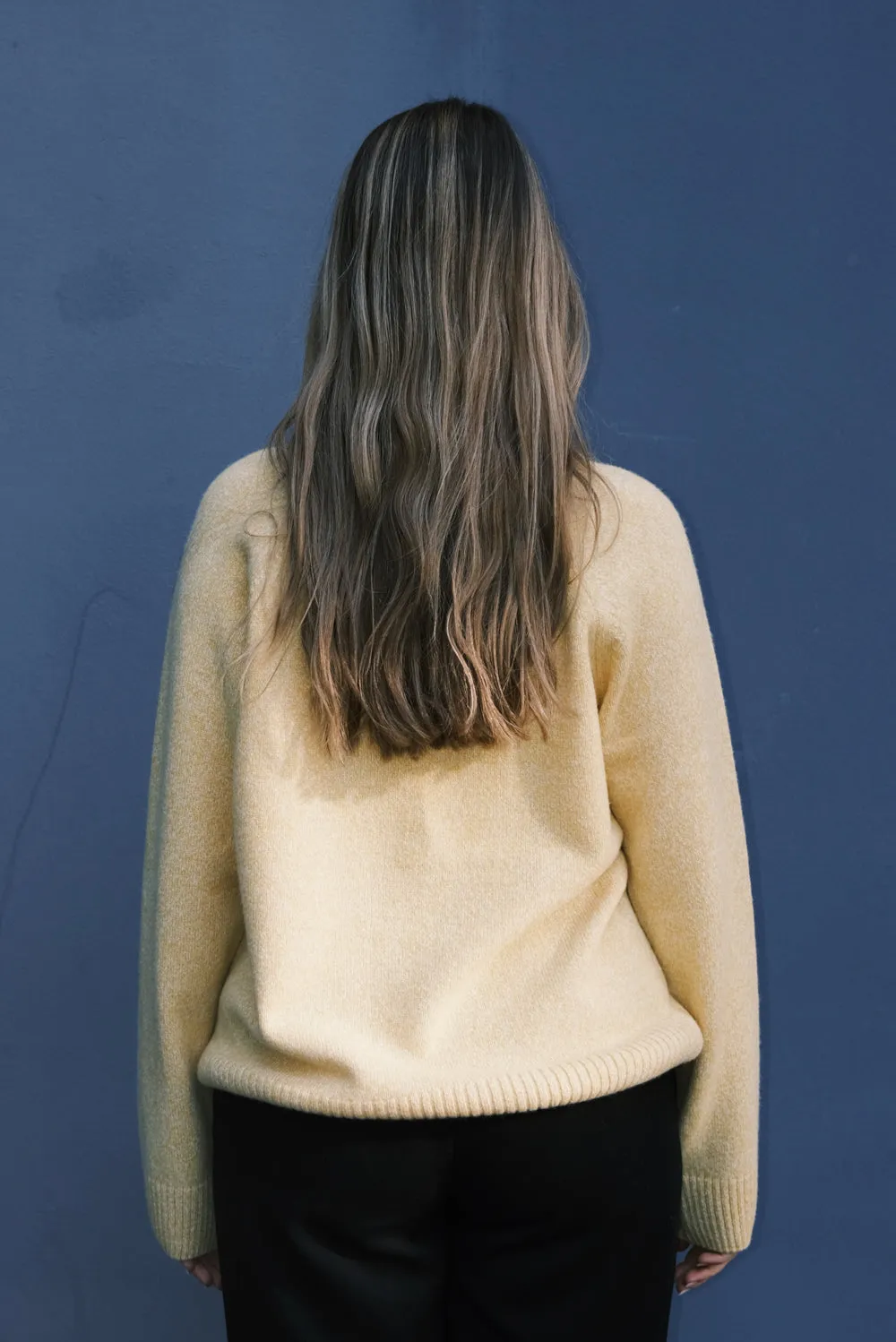 knit high neck - yellow