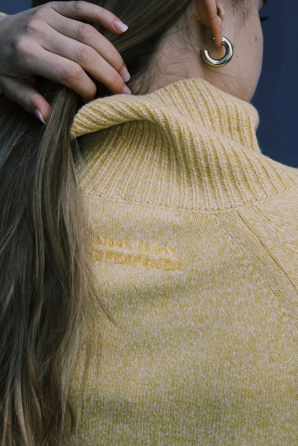 knit high neck - yellow