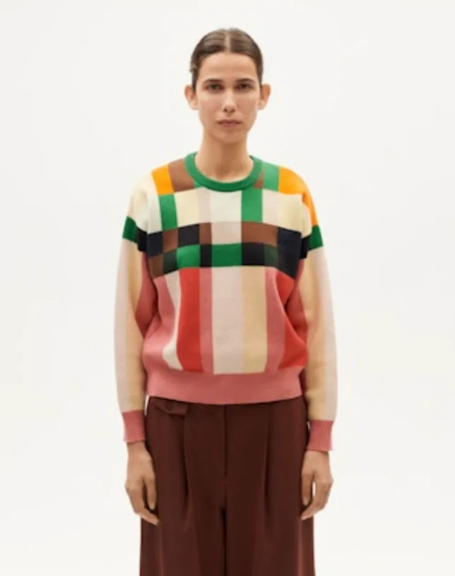 knitted sweater - phylis grid