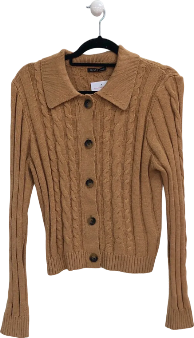MOTF Camel Cable Knit Cardigan UK M