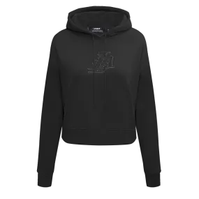 NBA LOS ANGELES LAKERS NEUTRAL WOMEN'S CROPPED PO HOODIE (BLACK)