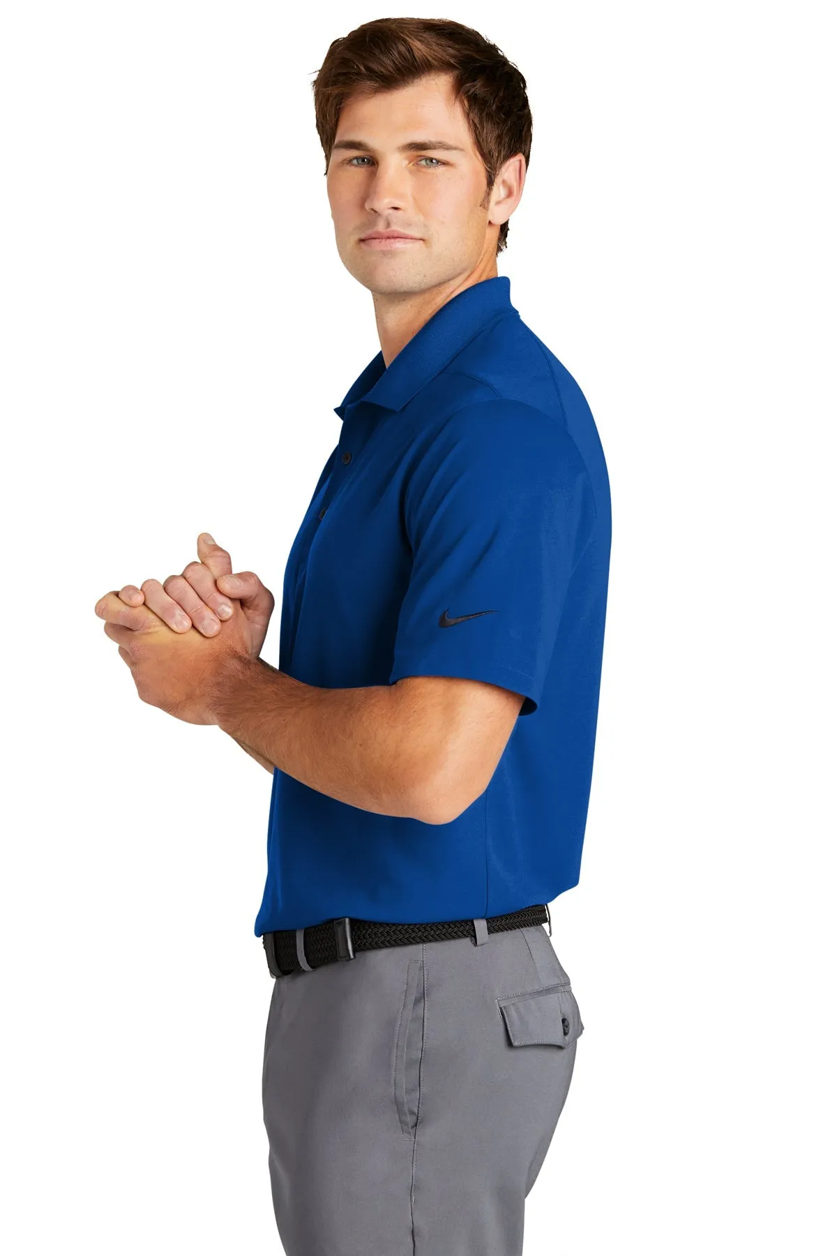 Nike Dri-FIT Micro Pique Customized Polos, Gym Blue