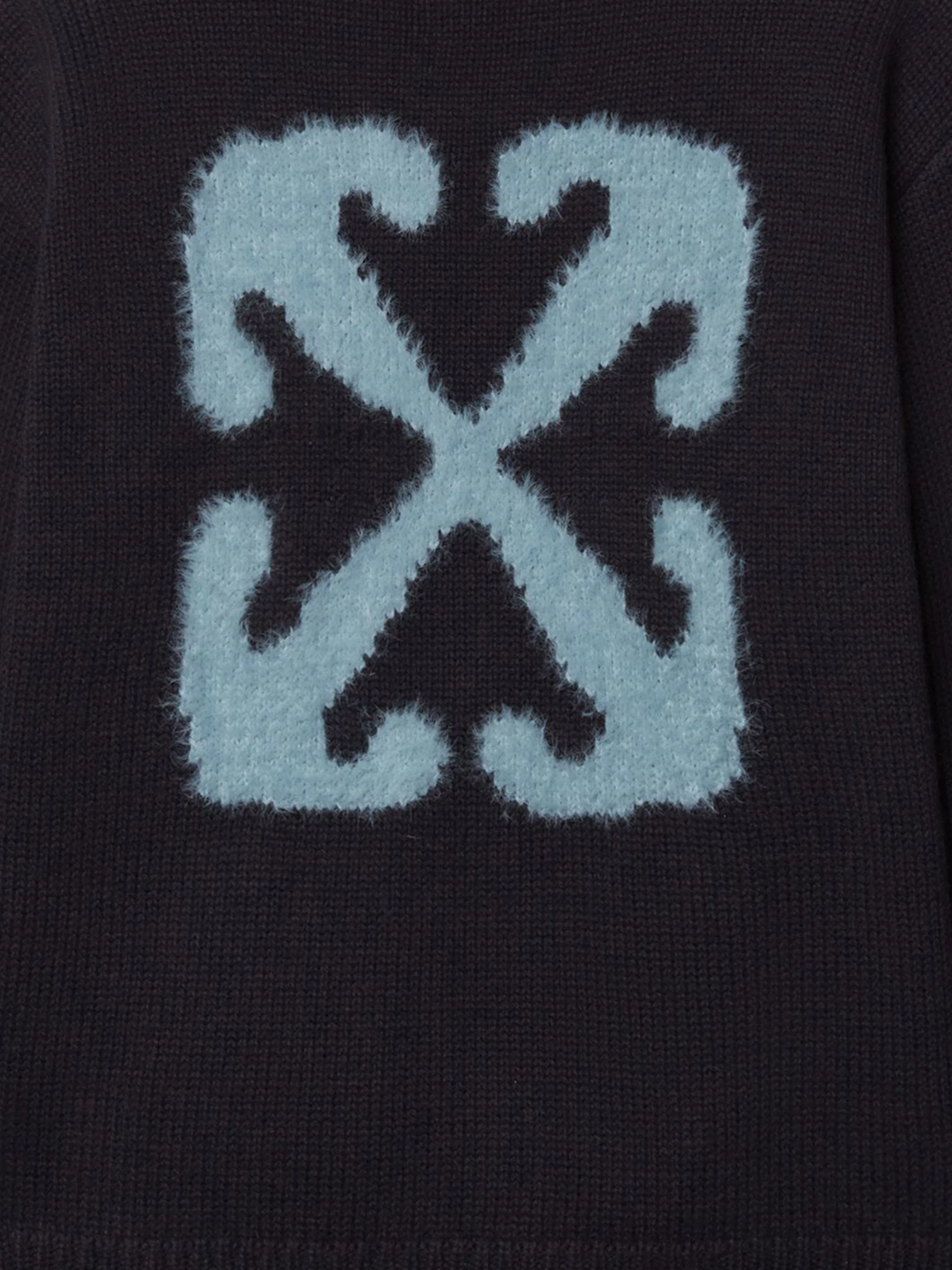 Off-White Kids Arrow Chunky Knit Cardigan in Black