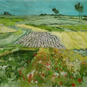 Oil Paint Silk Scarf| Wheat Fields near Auvers-sur-oise