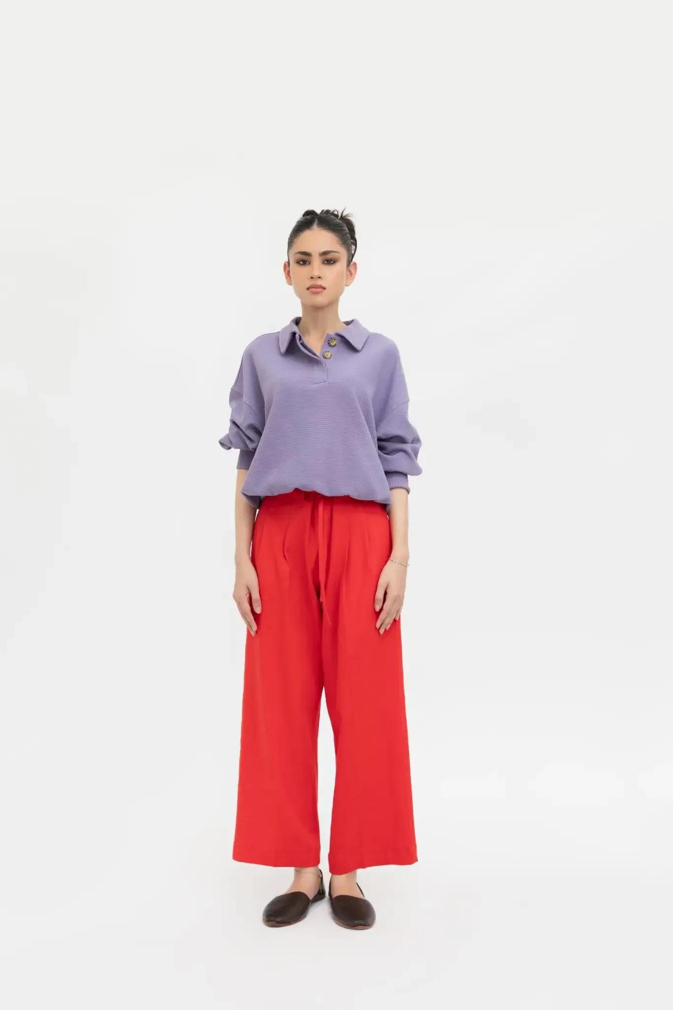 Periwinkle Purple Ribbed Pullover