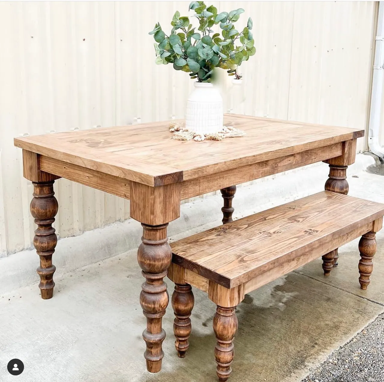 Pine Modern Chunky Farmhouse Dining Legs - 5" x 29"