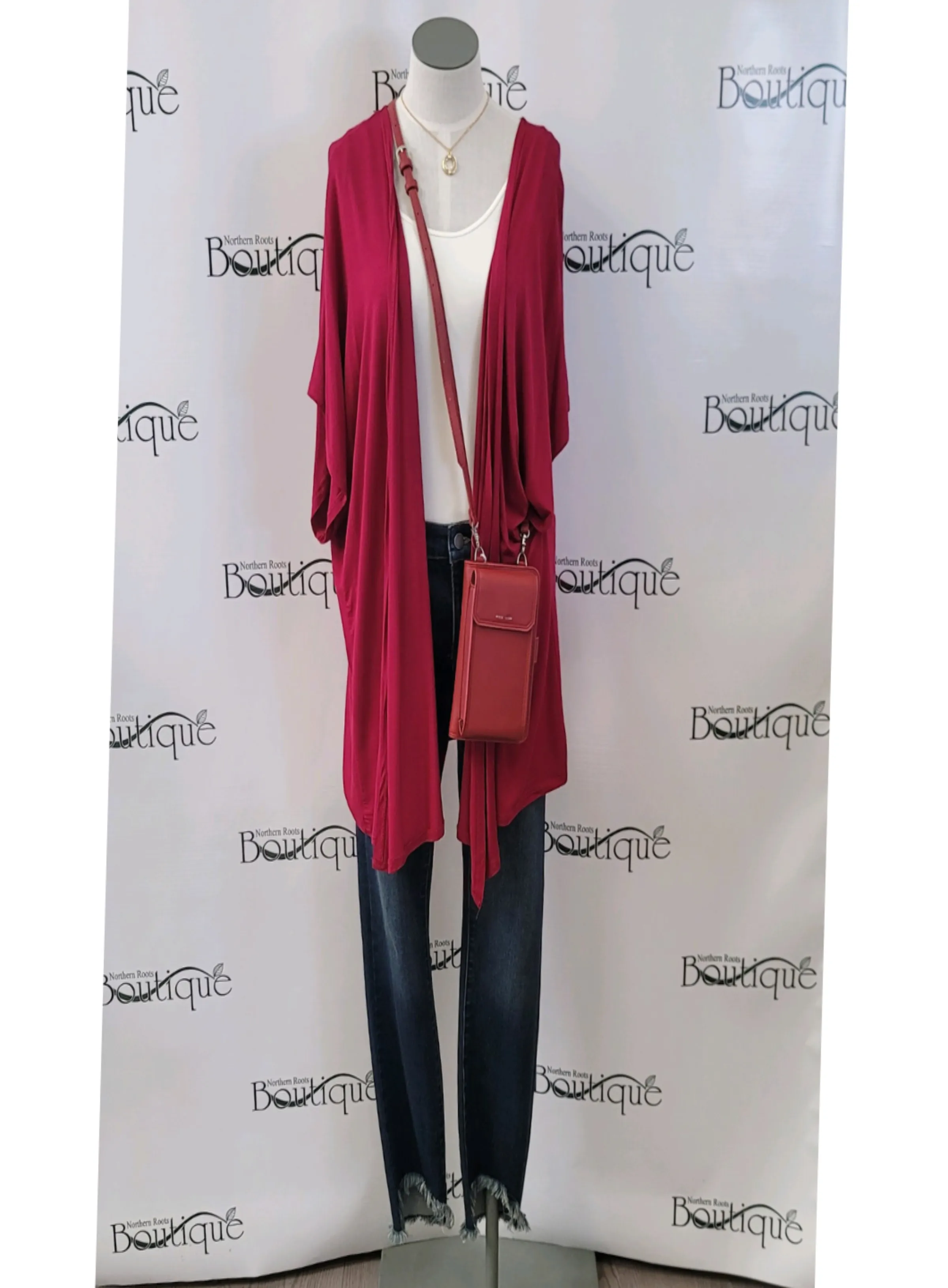 Short Sleeve Kimono Style Cardigan