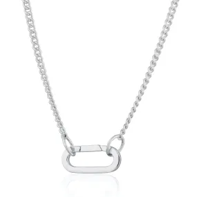 Silver Paperclip Curb Chain Necklace