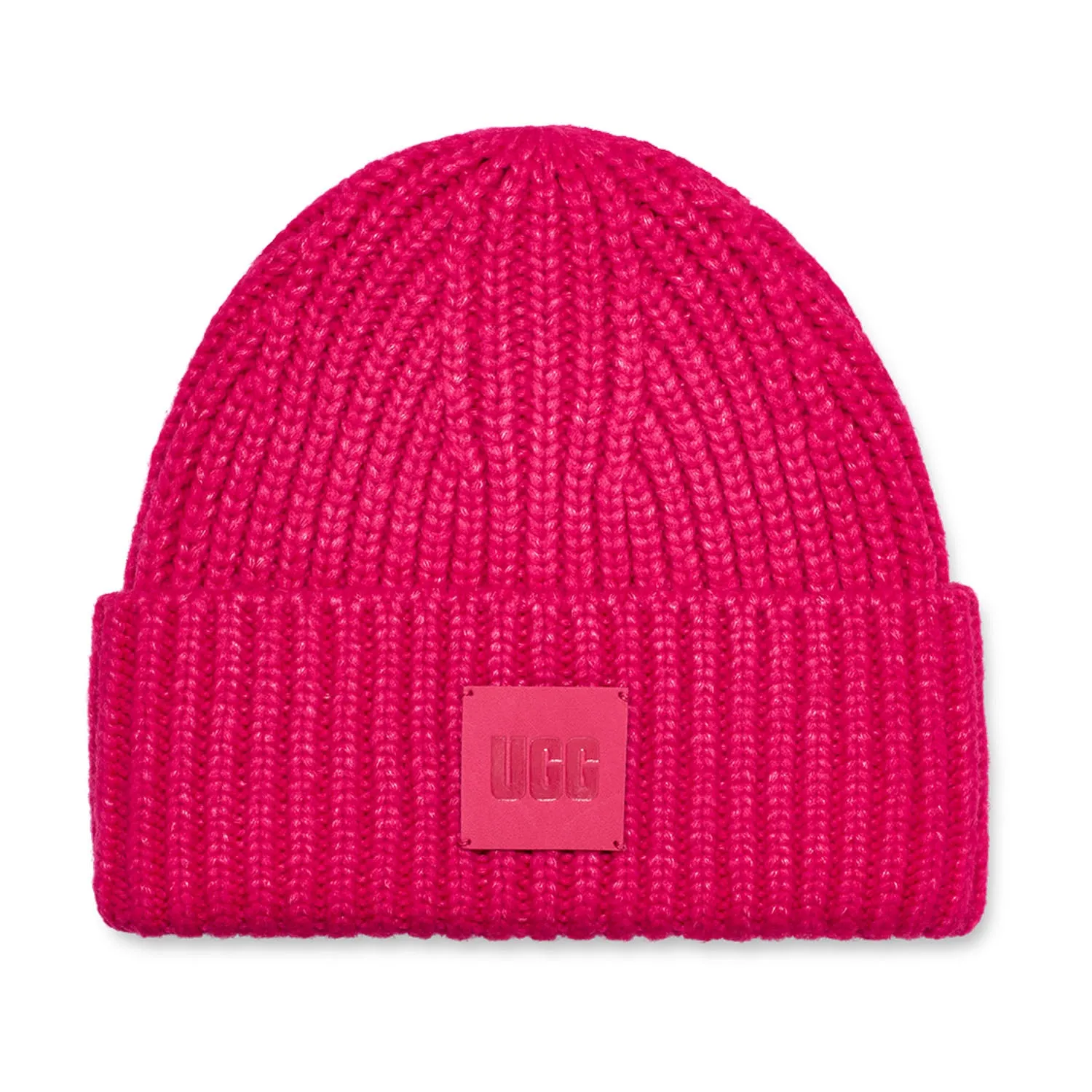 UGG Women's Chunky Rib Beanie in Cerise