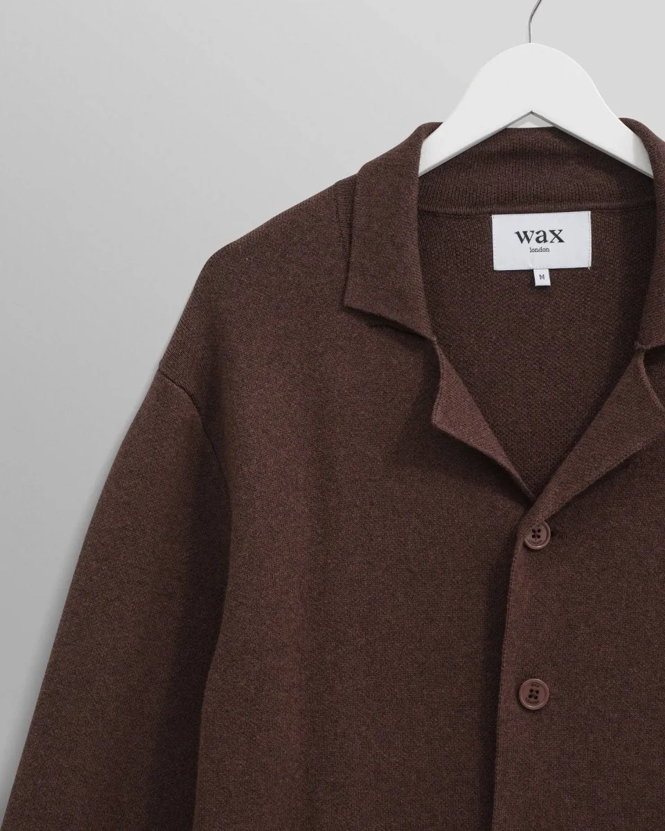 Wax London WIGHTMAN CARDIGAN MILANO BROWN