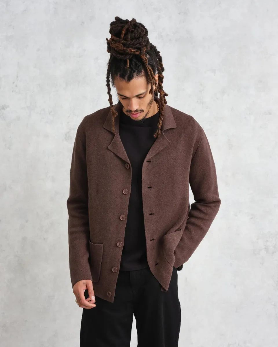 Wax London WIGHTMAN CARDIGAN MILANO BROWN