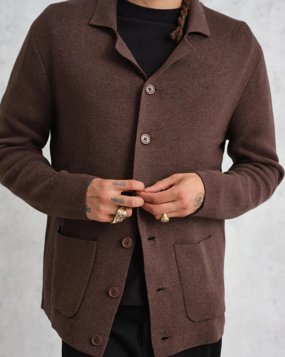 Wax London WIGHTMAN CARDIGAN MILANO BROWN
