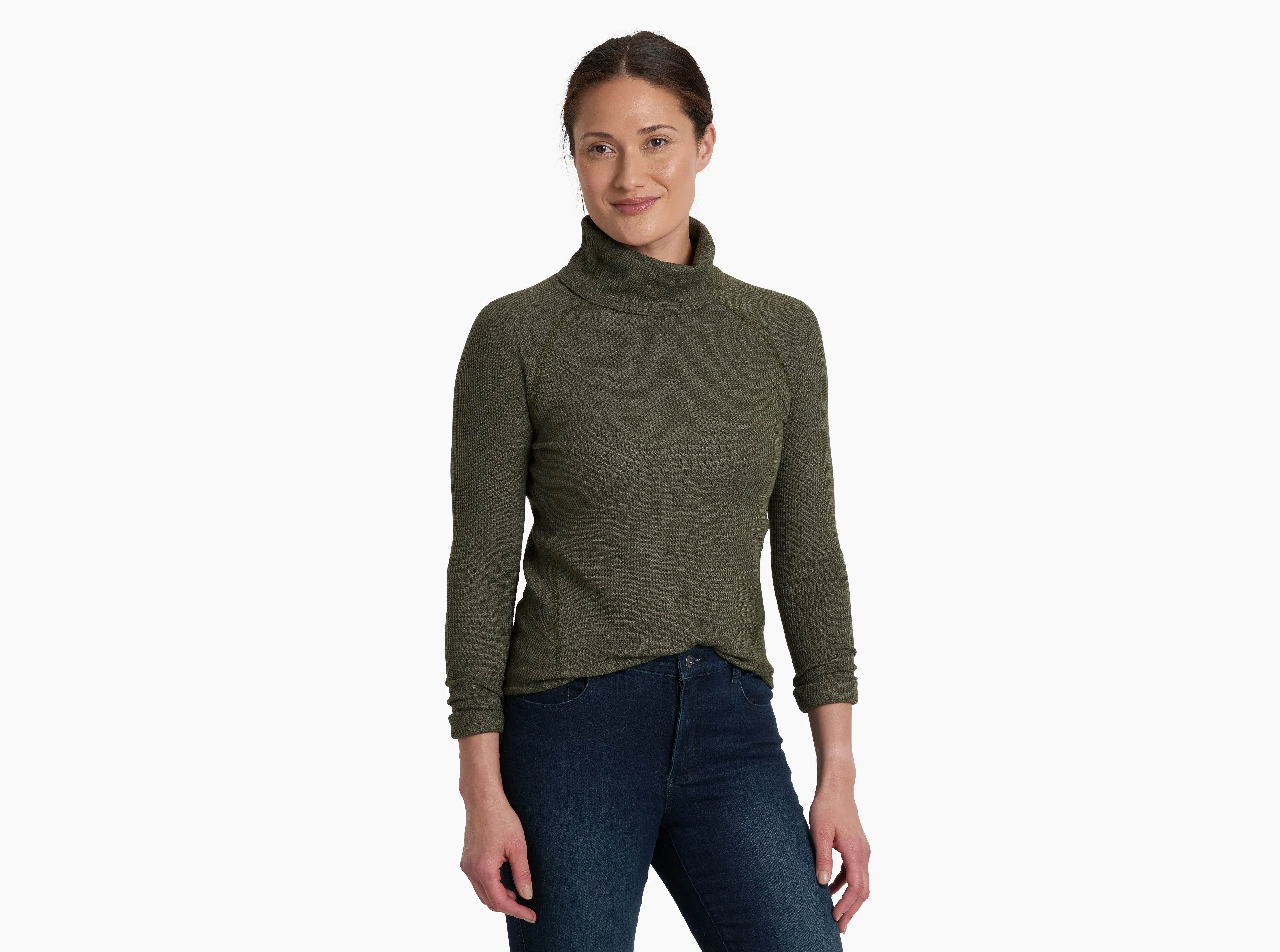 Women's Petra Turtleneck - Dark Moss