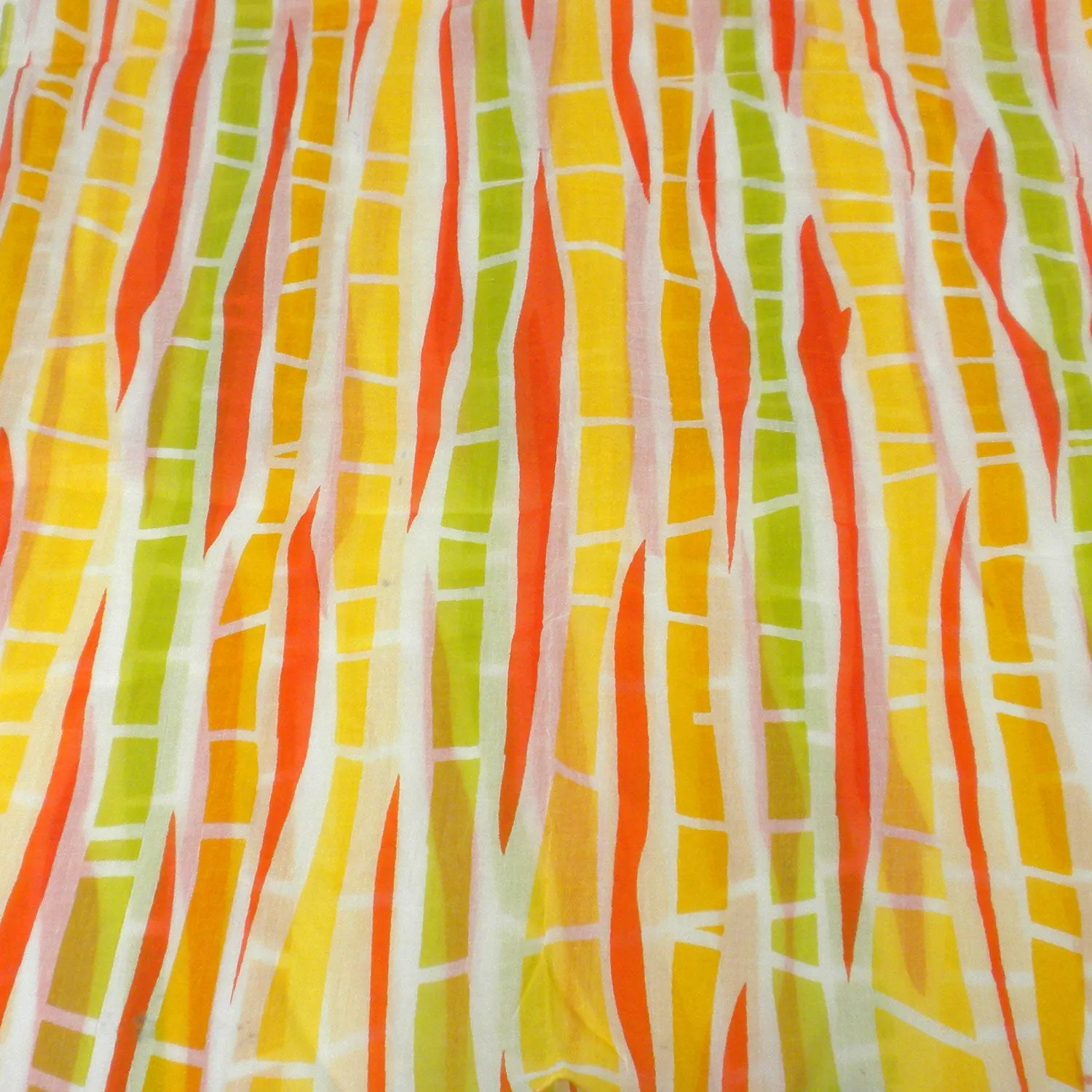 Yellow Columns Design Cotton Scarf Asha Handicrafts
